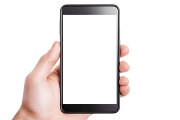 Hand Holding Blank Screen Smartphone Illustration