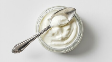 Creamy Yogurt in Glass Jar