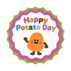 Happy Potato Day Celebration with Crispy Fries & Spuds, Vector Illustration, Holiday Celebration Concept.