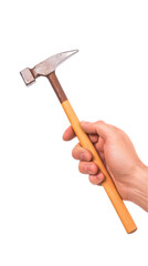 Hand Holding Hammer Isolated Transparent Background