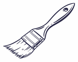 Simple Brush Line Art Illustration For Painting And Renovation Projects