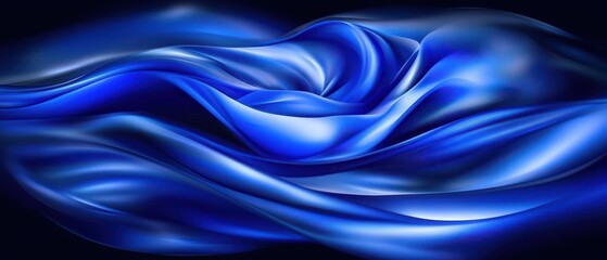 Obraz premium Abstract Flowing Blue Fabric