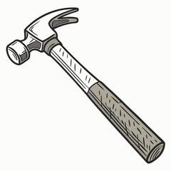 Cartoon Claw Hammer Vector Illustration For Construction And Carpentry Projects