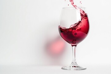 Rich red wine, swirling in glass, clean white backdrop, swirling, food, alcohol