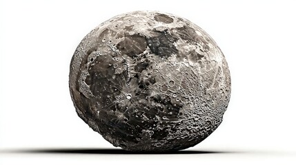 High Resolution Moon Surface  Cratered Lunar Sphere  Celestial Body  Space Photography