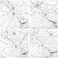 Collection of Grunge Texture with Cracks Background.