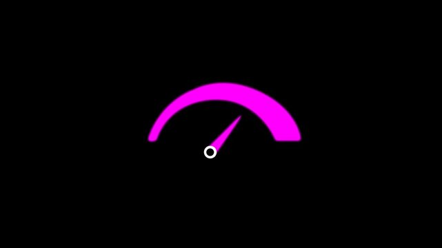 speed meter animation., speedmeter icon, animated car fuel dashboard moving up sign or speed rpm meter concept motion graphic. speed indicator, speedometer.
