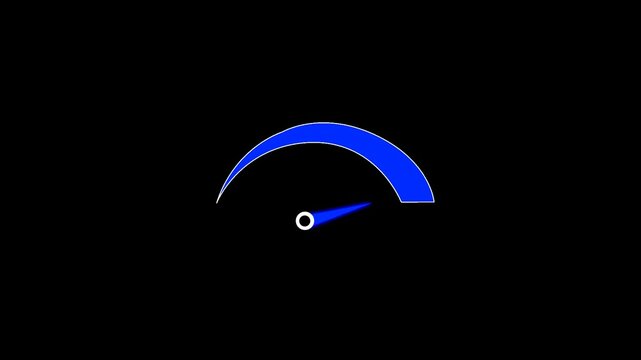 speed meter animation., speedometer icon, animated car fuel dashboard moving up sign or speed rpm meter concept motion graphic. speed indicator, speedometer.