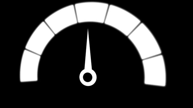 speed meter animation., speedometer icon, animated car fuel dashboard moving up sign or speed rpm meter concept motion graphic. speed indicator, speedometer.