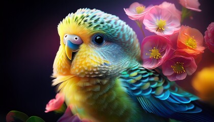 Niedlicher bunter Wellensittich