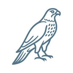 Fototapeta premium Peregrine Falcon Outline Illustration Vector