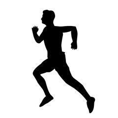 vecor silhouette of running people