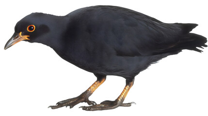 Fototapeta premium Isolated Black Bird Profile Image