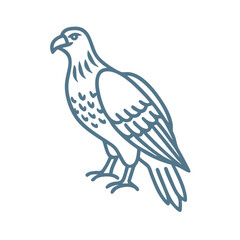 Fototapeta premium Lammergeier Bird Outline Illustration, Isolated
