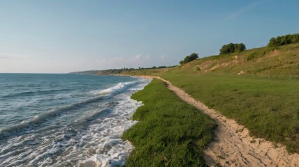 beach and meadow view