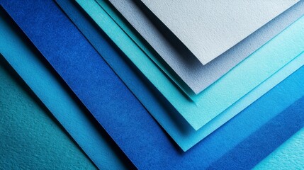 Fototapeta premium Layered Blue Texture Papers