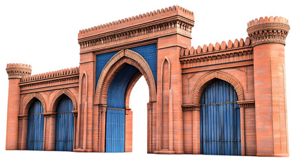 Obraz premium 3D Medieval Archway Illustration With Transparent Background