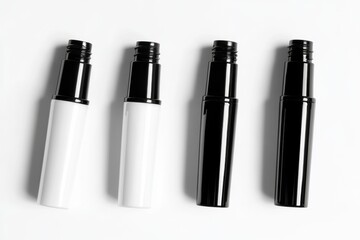 Cosmetic tubes, black and white
