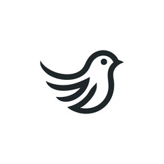Obraz premium Sparrow Logo Vector Illustration 