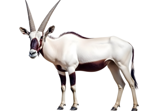 Isolated Oryx Antelope Portrait Transparent Background