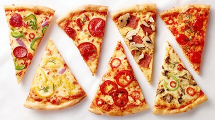 Delicious Variety of Pizza Slices