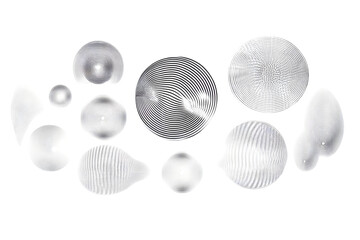 Abstract Illustration With Isolated Shapes And Monochrome Patterns.Illustration Background