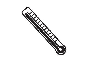 Thermometer icon, Thermometer silhouette vector