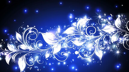 Floral Design, Night Sky Background