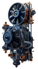 Fototapeta premium Dual Fan Cooling System Closeup.