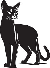 Fototapeta premium cat silhouette vector, cat silhouette drawing, logo vector