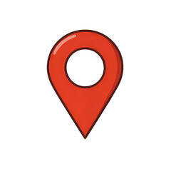 Red Location Pin Icon - Map Pointer, Navigation, Transparent Background