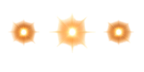 Abstract Light Illustration With Orange, Yellow Light Rays Transparent Background