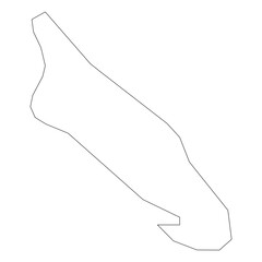 Aruba Outline Map Vector - Editable Country Border