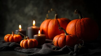 Autumn Pumpkin Candle Decor