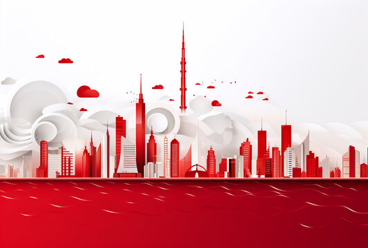 53th National Day of the spirit of unity in United ArabAmbChronicle  , vector design with minimalist style