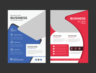 Modern business flyer template, abstract business flyer and creative design marketing, Business Creative Corporate agency flyer cover modern layout poster flyer in A4 vector template