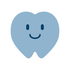 笑顔を浮かべた歯のキャラクターアイコン