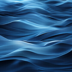 Obraz premium Flowing blue waves tranquil seascape digital art serene environment close-up view aofthanit