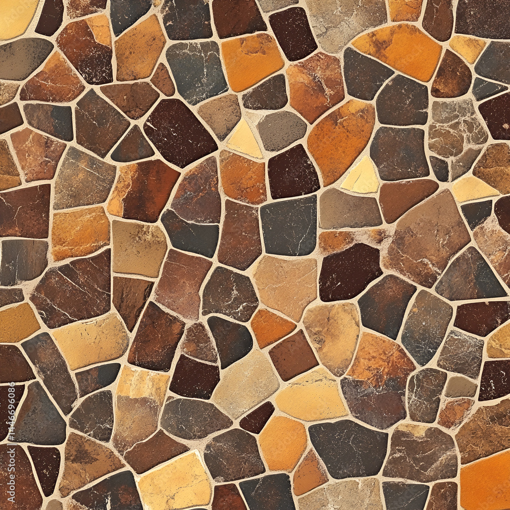 Aufkleber creating a seamless mosaic pattern artistic studio digital design creative space close-up earthy sha
