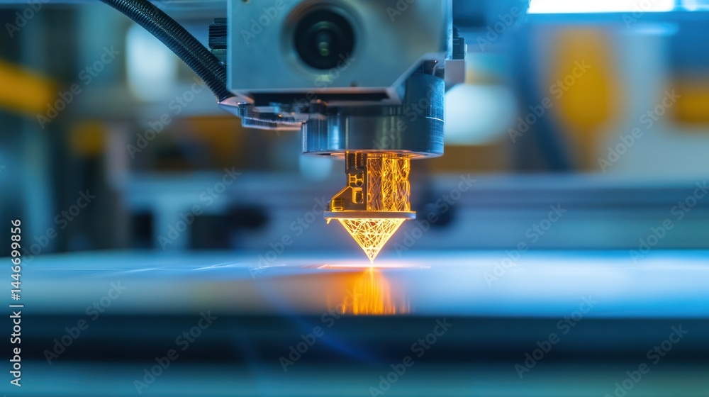 Aufkleber precision 3d printing: high-tech additive manufacturing in action with complex design