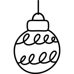 Flat Style Christmas Ornament Vector Illustration