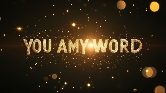 Golden Glitter Text Effect: You Amy Word