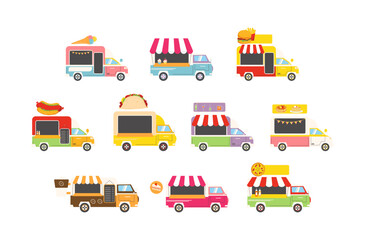 Food Truck Illustrations Set