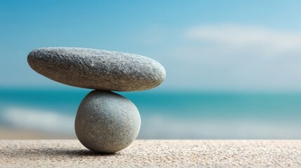 A stack of rocks on a beach representing resilience and stability in wealth building and financial strategies