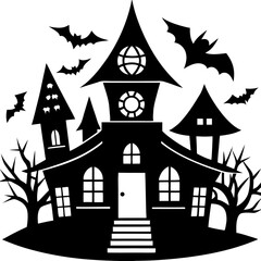 halloween house silhouette