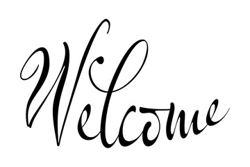 Welcome（ようこそ）の文字の、よく目立つロゴマーク
