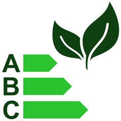 EPC rating icon vector for energy performance, efficiency labels, and eco scoring. Ideal for building audits, sustainability evaluation, and power consumption design visuals.