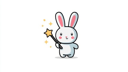 Cute Bunny with Magic Wand