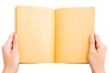 Obraz premium Open Book Held By Hands Illustration Isolated Background
