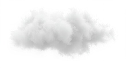 Transparent White Smoke Effect on White Background – Abstract Vapor Cloud Design